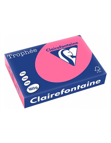 Papier couleur clairefontaine trophée multifonction a3 80g/m2 rose pastel paquet 500 feuilles.