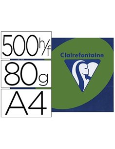 Papier couleur clairefontaine trophée multifonction a4 80g/m2 couleurs intenses vert sapin paquet 500 feuilles.