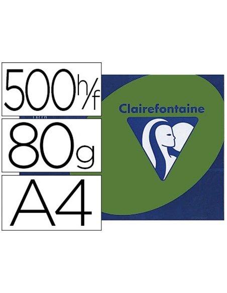 Papier couleur clairefontaine trophée multifonction a4 80g/m2 couleurs intenses vert sapin paquet 500 feuilles.