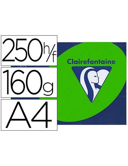 Papier couleur clairefontaine trophée multifonction a4 160g/m2 couleurs intenses vert menthe paquet 250 feuilles.