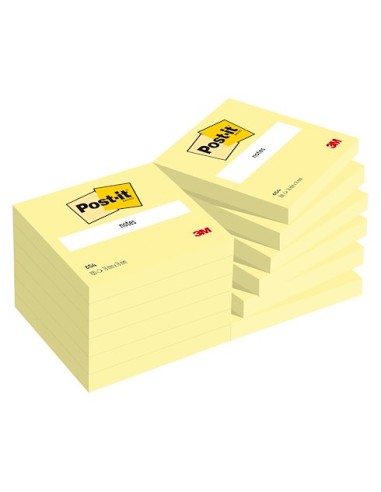 Bloc notes post it recycled canary yellow  6820r-2y 2     blocs de 100 feuilles 76x76mm mono color 6 blocs