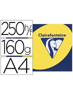 Papier couleur clairefontaine trophée multifonction a4 160g/m2 couleurs intenses jaune soleil paquet 250 feuillles.