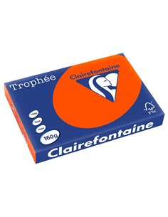Papier clairefontaine multifonction laser couleur trophe a3 160g/m2 rouge parfaite opacite paquet 250. 2