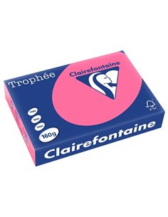Papier clairefontaine multifonction laser couleur trophe a3 160g/m2 fuschia parfaite opacite paquet 250. 2