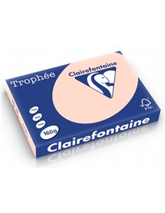 Papier clairefontaine multifonction laser couleur trophe a4 160g/m2 saumon parfaite opacite paquet 250. 2