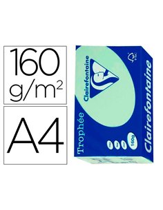 Papier clairefontaine multifonction laser couleur trophe a4 160g /m2 vert golf parfaite opacite paquet 250.