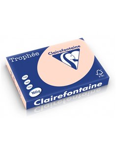 Papier clairefontaine multifonction laser couleur trophe a3 160g/m2saumon parfaite opacite paquet 250. 2