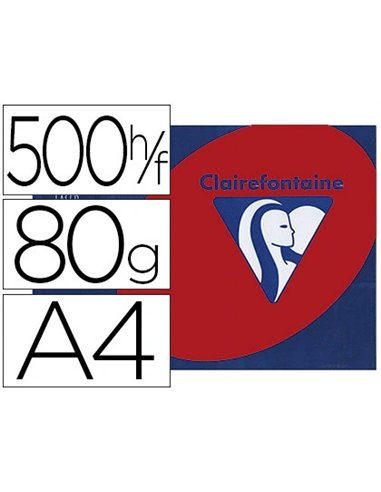 Papier couleur clairefontaine trophée multifonction a4 80g/m2 couleurs intenses rouge groseille paquet 500 feuilles.