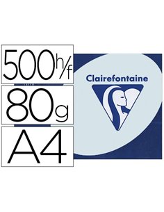 Papier couleur clairefontaine trophée multifonction a4 80g/m2 couleurs vives gris perle paquet 500 feuilles.