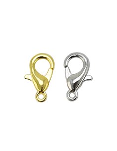 Fermoir a mousqueton o'color 14mm coloris argent lot 20 unites.