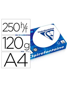 Papier clairefontaine clairalfa multifonction laser couleur haute qualite extra blanc a4 120g/m2 paquet 250.