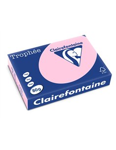 Papier clairefontaine multifonction laser couleur trophe a4 80g/m2 pastel eglantine parfaite opacite. 2