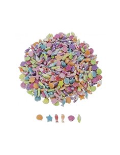 Perle plastique ocolor 15mm motifs ocean assortis coloris assortis lot de 1000 perles.
