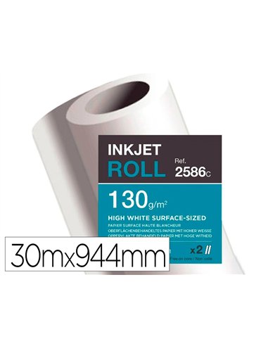 Papier clairefontaine surface haute blancheur largeur 30x944 mm 130g application jet d'encre et couleur.