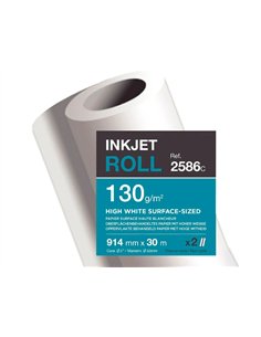 Papier clairefontaine surface haute blancheur largeur 30x944 mm 130g application jet d'encre et couleur. 2