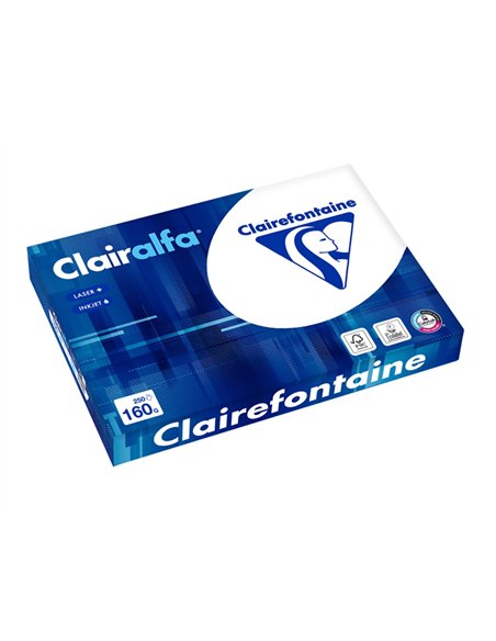 Ramette clairefontaine clairalfa indice de blancheur cie 170 a3 250 feuilles 160g.