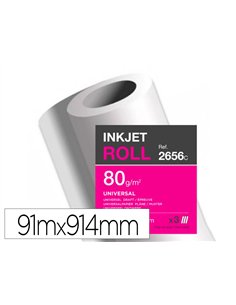 Papier clairefontaine plan extra blanc largeur 91mx914mm 80g application jet d'encre qualite photo bobine.