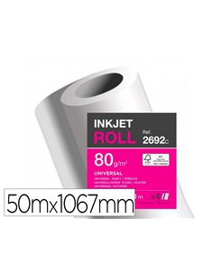 Papier clairefontaine plan extra blanc largeur 50mx1067mm 80g application jet d'encre qualite photo.