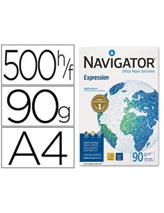 Papier navigator multifonction expression a4 90g/m2 blancheur 169 opacité 96 rigidité 120 500 feuilles.
