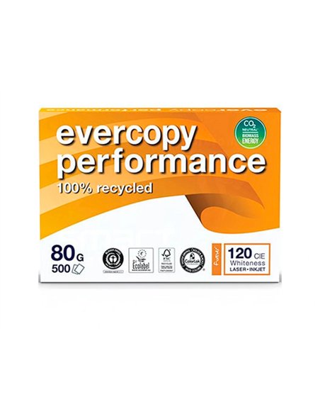 Papier clairefontaine evercopy perform multifonction laser couleur haute qualite a4 80g/m2 blanc.