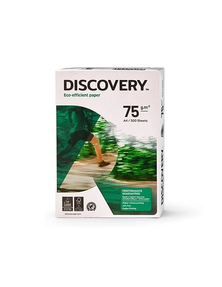 Papier discovery multifonction grand volume sans bourrage a4 75g/m2 blancheur 161 opacité 92 rigidité 100 500 feuilles.