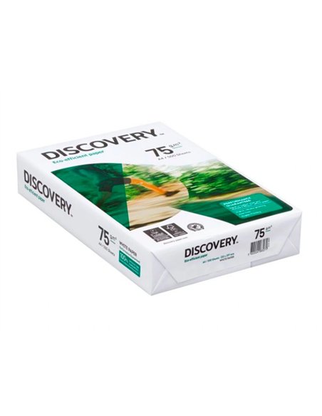 Papier discovery multifonction grand volume sans bourrage a4 75g/m2 blancheur 161 opacité 92 rigidité 100 500 feuilles.