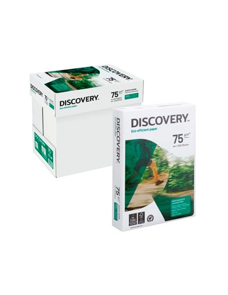 Papier discovery multifonction grand volume sans bourrage a4 75g/m2 blancheur 161 opacité 92 rigidité 100 500 feuilles.