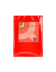 Papier couleur q-connect multifonction a4 80g/m2 unicolore rouge intense ramette 500 feuilles. 2