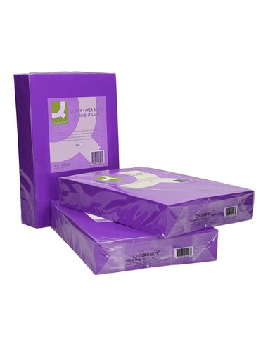 Papier couleur q-connect multifonction a4 80g/m2 unicolore lilas ramette 500 feuilles.