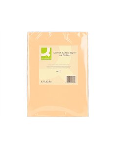 Papier couleur q-connect multifonction a4 80g/m2 unicolore crème ramette 500 feuilles. 2