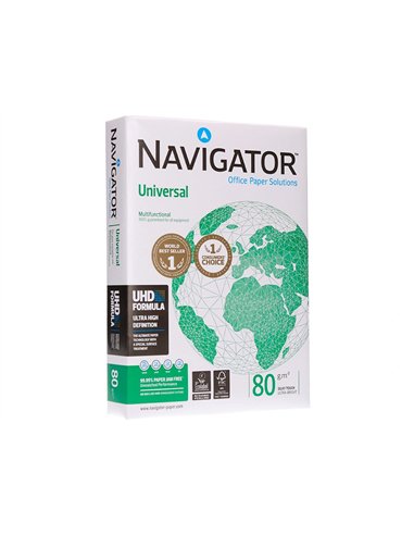 Papier navigator multifonction universal a4 80g blancheur 169 opacité 95 rigidité 120 qualité supérieure 500 feuilles.