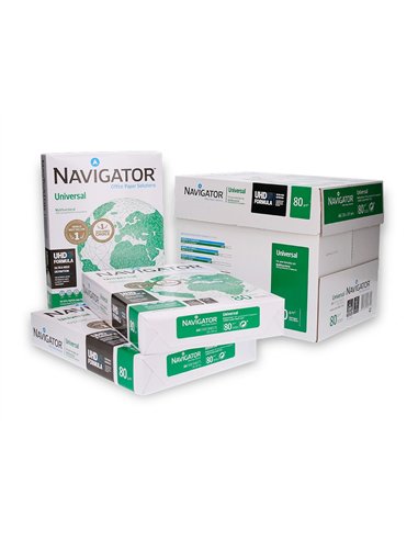 Papier navigator multifonction universal a4 80g blancheur 169 opacité 95 rigidité 120 qualité supérieure 500 feuilles.
