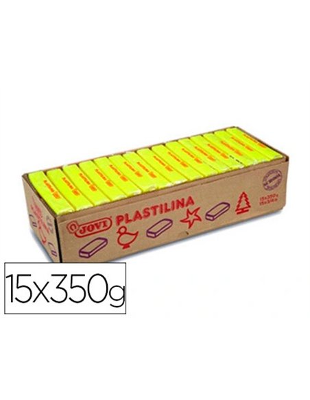 Pâte à modeler jovi plastilina végétale coloris jaune 350g.
