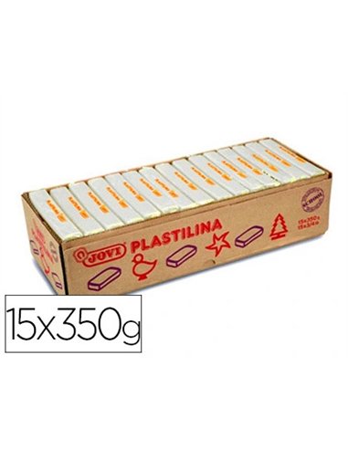 Pâte à modeler jovi plastilina végétale coloris blanc 350g.