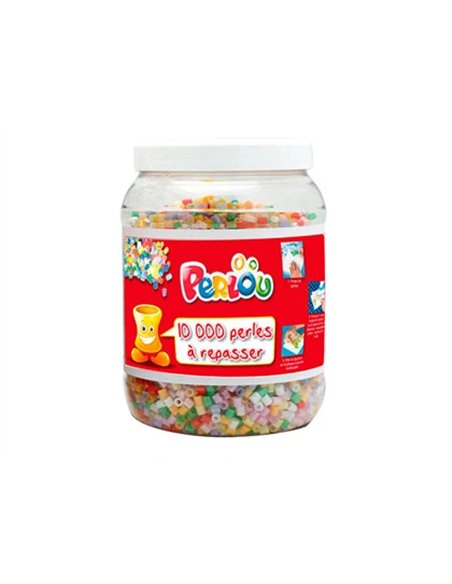 Perle à repasser graine créative 15 coloris assortis pot 10000 unités.