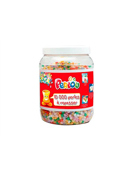 Perle à repasser graine créative 15 coloris assortis pot 10000 unités.