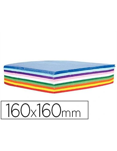 Papier soie maildor 16x16cm coloris assortis ramette 500f.