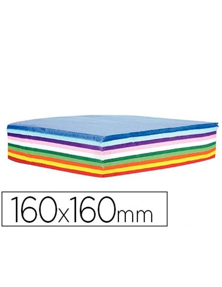 Papier soie maildor 16x16cm coloris assortis ramette 500f.