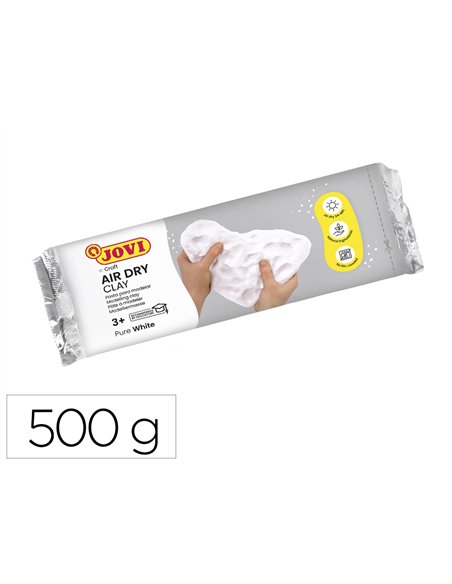 Pâte à modeler jovi autodurcissante coloris blanc pain 500g.