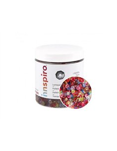 Sequins fontorpin perfores diametre 7mm 7 coloris assortis transparents sachet de 120g.