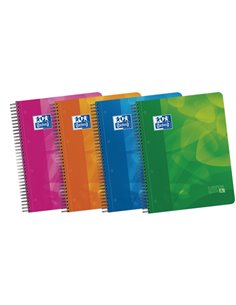 Cahier européen Oxford School Lagoon A4+ - Couverture plastique résistante - 120 feuilles avec intercalaires - 50 % de feuilles 
