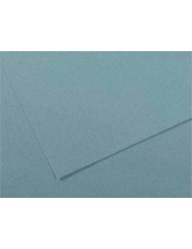 Papier dessin canson feuille mi-teintes n 490 grain        gelatine haute teneur coton   160g 50x65cm unicolore bleu