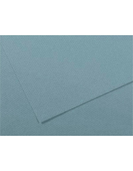 Papier dessin canson feuille mi-teintes n 490 grain        gelatine haute teneur coton   160g 50x65cm unicolore bleu