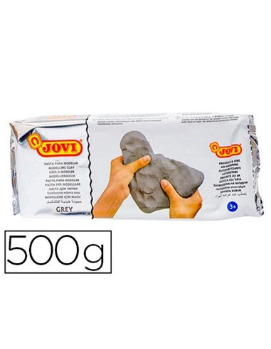 Pâte à modeler jovi autodurcissante coloris gris pain 500g.