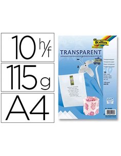 Papier calque folia a4 115g transparent pochette 10f.