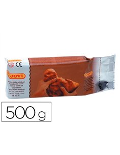 Pâte à modeler jovi autodurcissante coloris terracotta pain 500g.