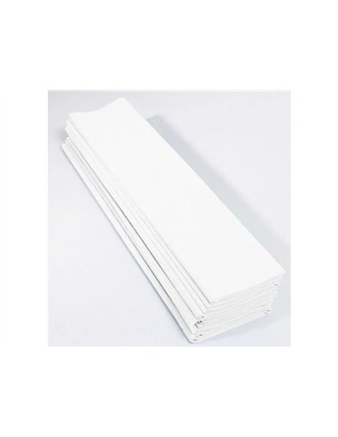 Papier crepon clairefontaine standard 0,5x2m crepage 40% coloris blanc paquet 10 feuilles.