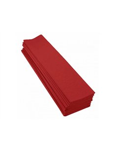 Papier crepon clairefontaine standard 0,5x2m crepage 40% coloris rouge paquet 10 feuilles.