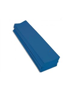 Papier crepon clairefontaine standard 0,5x2m crepage 40% coloris bleu moyen paquet 10 feuilles.