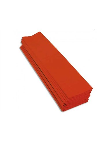 Papier crepon clairefontaine standard 0,5x2m crepage 40% coloris orange paquet 10 feuilles.